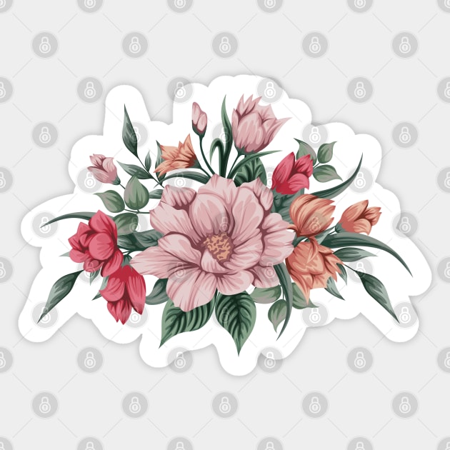 Bouquet Flower Sticker by Mako Design 